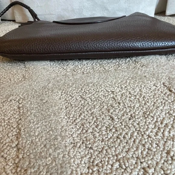 BRIGHTON Small Brown Pebbled Leather Bag with Detachable Charm Bracelet - Picture 3 of 16